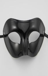 Men039s masque à masque de fantaisie habille vénitien masques masques masques supérieur masque à demi-visage avec couleurs en option noir blanc go3476446