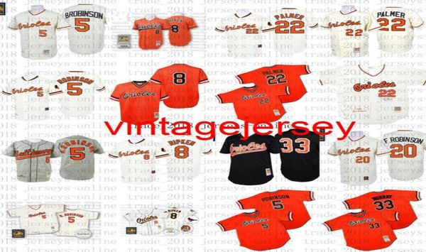 Men039s Mitchell y Ness S 22 Jim Palmer 5 Brooks Robinson 8 Cal Ripken 33 Eddie Murray Jersey retro 036786974