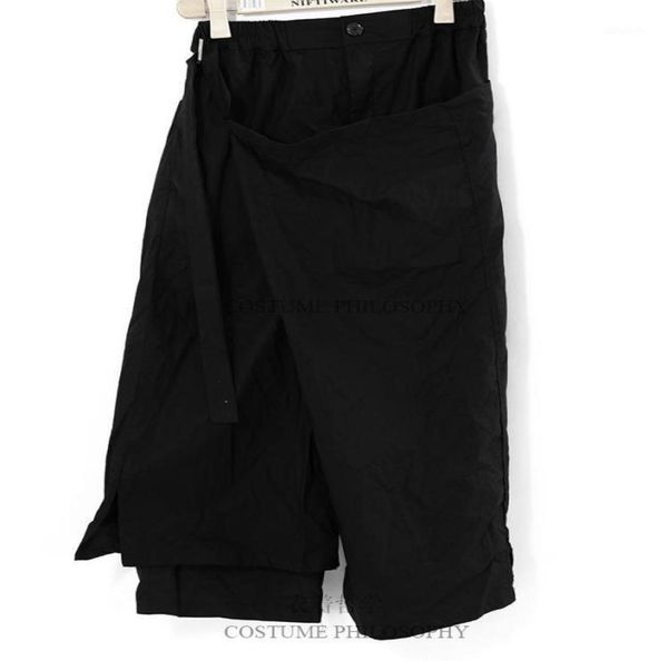Men039s Pantalones 2021 Culottes casuales Estilista de pelo coreano Moda Algodón Retro Suelto Masculino Harem2801173