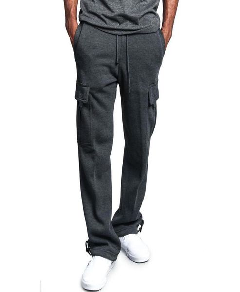 Men039s Pantalones con cordón en la cintura Pantalones de chándal Harem Pantalones cargo para hombre Pantalón de chándal informal Pantalón largo Multibolsillos Pantalones Hom7863206