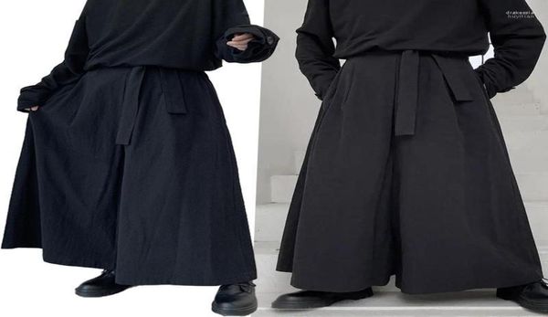 Men039s pantalones kendo uniformes de artes marciales ropa aikido suelto gótico hakama hombres talla de pierna ancha