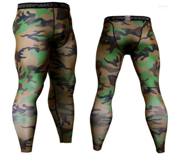 Men039s Pantalones Hombres Medias de compresión Camuflaje Deporte Correr Lycra Leggings ajustados Gimnasio Fútbol Correr Fitness JoggerMen039s7510607