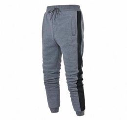 men039s Broek Heren Casual Hip Hop Laceup Track Manchet Gesplitst Effen Kleur Workout PantsMen039s v4A22802381