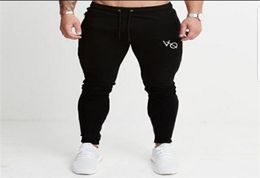 Men039s pantalons été gymnases marque hommes pantalons hommes pantalons de survêtement Joggers Fitness pantalon Black4739496