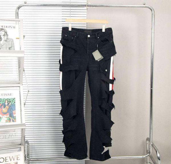 Men039s Pantalones de tamaño grande 2022SS Selvedge sin lavado Mens Jeans Raw Denim Indigo Pequeña cantidad de estilo completo Cott8673958