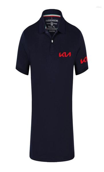 Men039s Polos Men039s Chemise d'été Kia Motors Logo Impression Mode Pur Coton Confortable Couleur Casual Hip Hop TshirtMen5795514