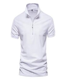 Men039s POLOS Camisa de verano Cotton Slim Golf Clothing Pure Color Top Fashion Casual Tshirt Man5989016
