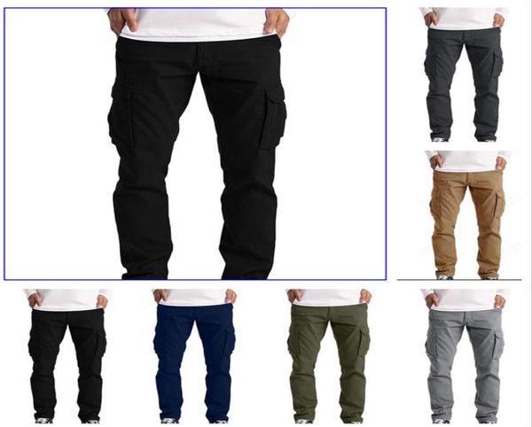 Men039s Pantalones cargo de ajuste relajado Pantalones de trabajo con múltiples bolsillos de algodón Pantalones ligeros para exteriores SH220209281R5961533
