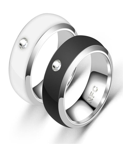 Men039s Ring New Technology NFC Smart Finger Digital Ring para teléfonos Android con anillos de acero inoxidable de pareja funcional7755255