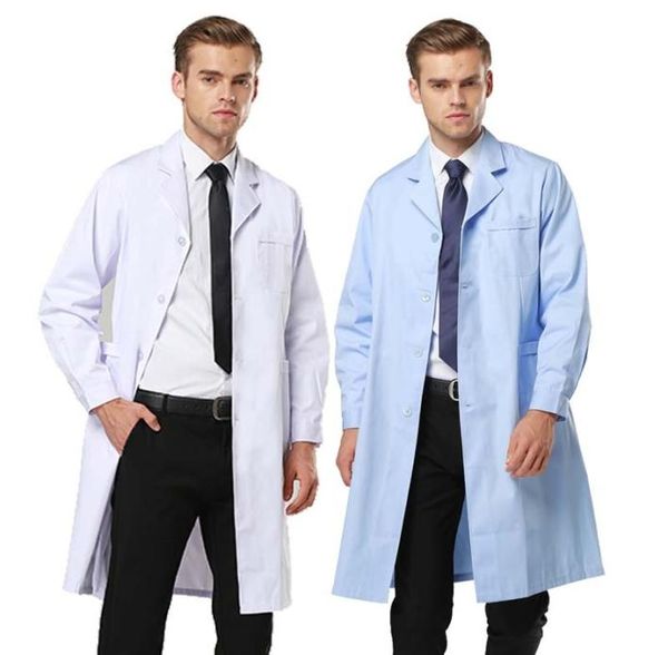 Uniforme médical de Style à la mode pour hommes, blouse de laboratoire à manches longues, manteau de travail dentaire, costume d'esthéticienne, vêtements à col, 4849288
