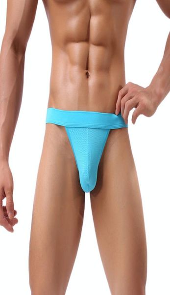 Men039s Sexy Nylon Gay hommes exposés fesses sous-vêtements string confortable Jockstrap t dos respirant slips Tanga7395625