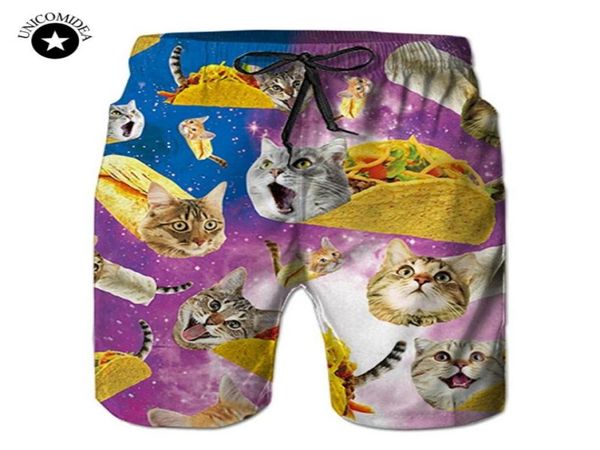 Men039s Shorts 2021 Divertido 3D Galaxy Space Cat Kitten Print Hip Hop Hombre Streetwear Track Suit Joggers Brand Summer Board1910466