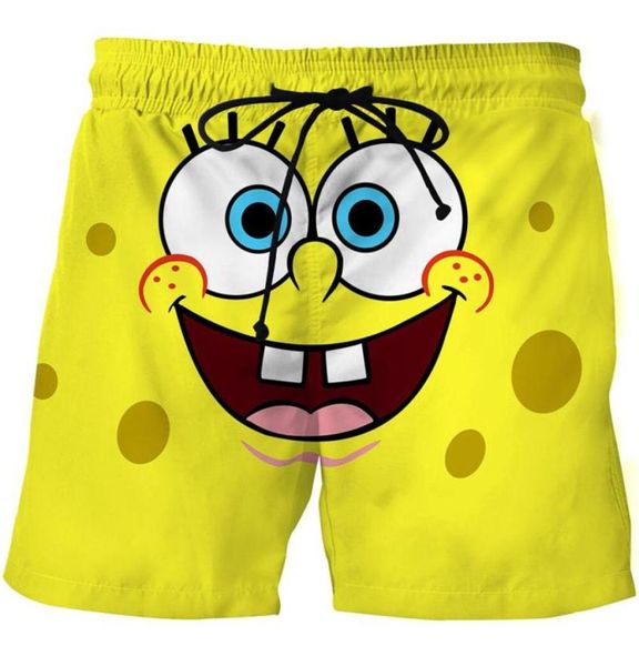 Men039s pantalones cortos lindo pequeño amarillo bob 3d estampado bobas 39s amantes de la playa de la playa de verano pantalones de trajes de baño men3126651545489