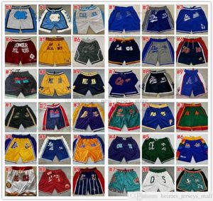 MEN039S Shorts Retro Pocket Basketball Baseball shorts Hele heren van topkwaliteit gestikte voetbalzakken Korte maat S M L XL6253251