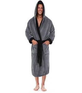 Men039S Sleepwear Bathrobe Kimono Terry Robe Dededelkantoor Aangepaste badjassen Douche Winterlounge Draag handdoek handdoek mannelijk huis NI4416983