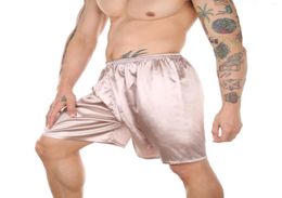 Men039S Sleepwear Clevermenmode Nightwear Satin Pajamas Shorts Men Sleep Bottoms en casa Pajamas Lounge Boxers de ropa interior Pan1663493