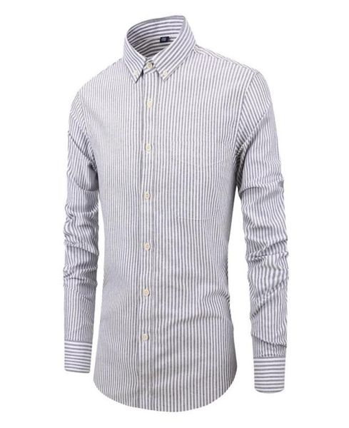 Men039s Slim Fit Camisa de vestir de manga larga Europa Camisa de borde causal de negocios Camisas de novios de boda de alta calidad 3118385