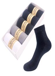 Men039s chaussettes ICEY KIKO bureau coton doux automne hiver chaud blanc noir confortable pour homme 5 paires ensemble cadeau de noël 7659273