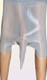 Men039s chaussettes hommes Sexy Shorts collants bas pénis pochette gaine Ultra mince transparent collants body 3 couleurs 18446035
