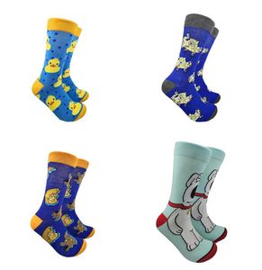 Men039s Socks Nouveauté dessin animé avec des animaux mignons Duck Modèle de singe drôle Avatar Skateboard Cool Street Sports7066142
