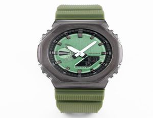 MEN039S Sport Digital Watch volledige functie Waterdichte wereldtijd van hoge kwaliteit groen model4880053