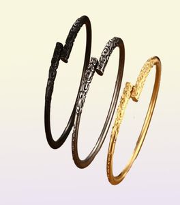 Men039s en acier inoxydable ancien bouddhiste étroit bracelet bracelet bracelet en or Goldblack 799279