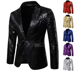 Men039s Suits Blazers Mens Black Sequins Blazer Jacket 2021 Autumn Nightclub Prom Men Suit DJ Bar Party Stage Singer Costume 8847735