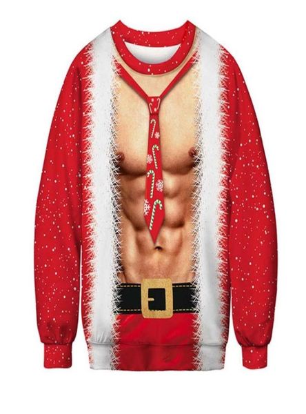 Men039s Suéteres Suéter de Navidad Novedad Divertido Light Up Feo para hombres y mujeres Impresión 3D Jersey Jumpers Warm4108747