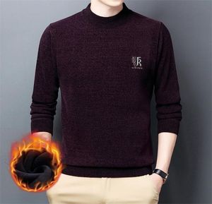 Men039S Sweaters Fleece Chenille Sweater Herfst Winter Gebreide half Turtleneck Dik Warm Base Casual Men Fashion Clothing 2211146356927