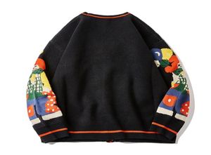 Sweaters de hombres039s grandes suéter de algodón tejido o ganchillo con estampado de payaso para ropa de calle para hombres y mujeres3227302