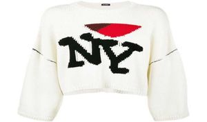Men039S Sweaters Raf klassieker NY Letter Korte Loose Pullover Sweater High Street Ins Wool Sweater Rocky5743839