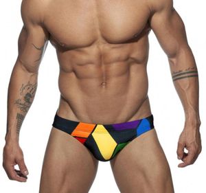 Men039s Swimwear Sexy Man Swim Brief Hommes Mentes Swimmink Trunks Rainbow Stripes Bathing Trssold Shorts Beah Gay Swimsuit3017091