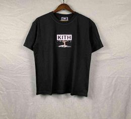 Men039S T Shirts Kithes Kiss Tokyo Cherry Tree en Summer Fashion Brand Gedrukte Round Sleeve Round Neck Loose Trend B9WQ7583391