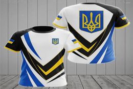 Men039s T-shirts Ukraine Men39s T-shirts Drapeau Ukrainien Chemise 3D Imprimé OCol Surdimensionné Manches Courtes Jersey Mode Cloth9062949