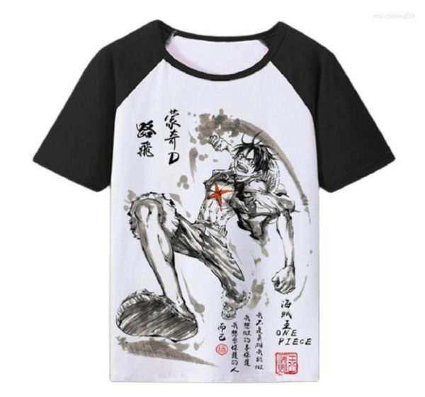 Men039s T-shirts Unisexe Anime Cartoon One Piece Tee singe Luffy Zoro Nami Chopper Law Tshirt Casual Tshirt6139538