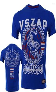 Men039s T-shirts VSZAP Summer Muay Thai Fitness Tshirt masculin à manches courtes Oneck Men Coton Coton Coton imprimé Tiger MMA Sweatshirt3325589