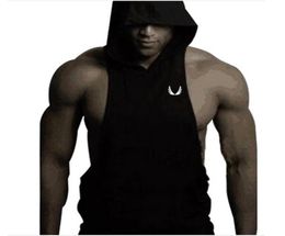 Men039S Tank Tops Gyms Golds Vest Men Cabeza de algodón Sweinshirts Ropa de fitness Bodiando Top Sportswear Sportswear SHI8653294550