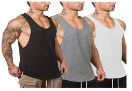 Men039s Tops Tops sept chemises sans manches Joe Cotton Top Men Fitness Shirt Mens Singlet Bodybuilding Workout Gym Vest5150333
