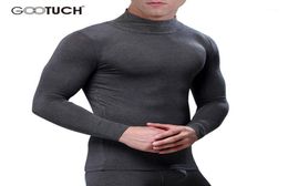 Men039S Thermal Underwear Mens Plus Size Long Johns Tops Comfortabele warme Men039S Turtleneck Thermo Ademende dunne Underhi7103660