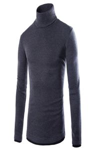 Men039s Tops Turtleneck Pechero de punto Spring Autumn Fit Elastic Homme Sweaters Solid Sweaters Mens Knitwear Nuevo estilo básico 8489454