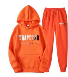 MEN039S Tracksuits Brand Gedrukte sportkleding Autumn Men39s 15 kleuren Warm Tweer Twee Loose Hooded Sweater Pants Set J4876458