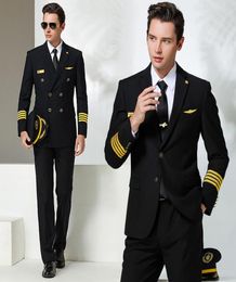 Men039s Tracksuits Highend Aviation SlimFit Captain Uniforms Male Air Junior Pilot Suits6574887
