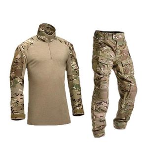 Men039s Chándales Camuflaje táctico Uniforme militar Ropa Traje Hombres Camisa de combate del Ejército de EE. UU. Pantalones cargo Rodilleras8420159