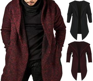 Men039s Trenchcoats Herfst en Winter Men39s Mode Slank Halflang Zwaluwstaartvest Rits Windjack Losse Warme Capuchon4885342