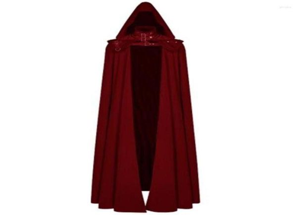 Men039S Trench Coats Médieval Cloak Hooded Men Men Vintage Gothic Cape Long Halloween Ghost Devil Cosplay Costume Wizard Death4480561