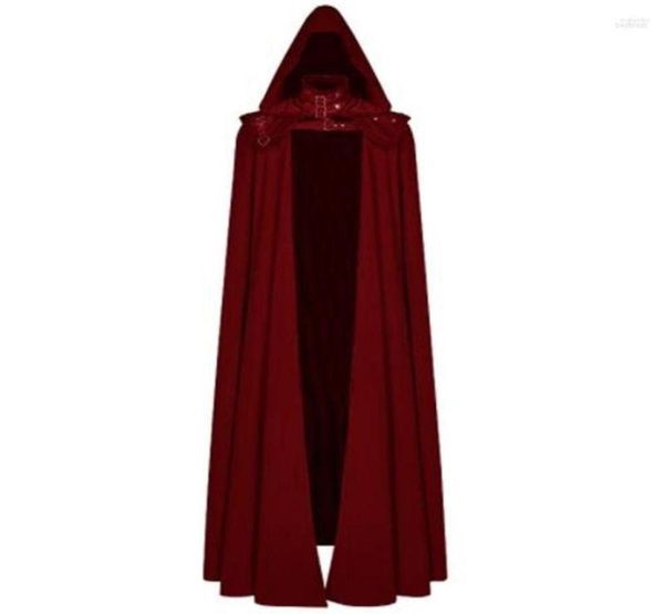 Men039s Trench Coats Men039s Cape médiévale manteau à capuche hommes Vintage gothique Cape longue Halloween fantôme diable Cosplay Costume W4428214