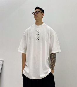 Men039s T-shirts 2022 Koreaanse Stijl T-shirt Voor Mannen Fitness Losse Print Korte Mouw Man Casual Oversize Katoenen T-shirts Mannelijke street2678068