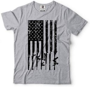 Heren039s T-shirts 2nd Amendment Gun Flag TShirt ProGun Right US 4th Of July1367037
