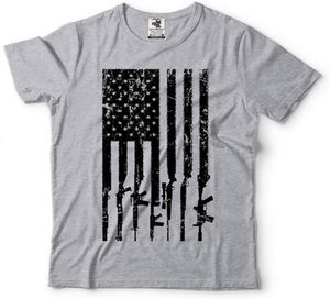 Heren039s T-shirts 2nd Amendment Gun Flag TShirt ProGun Right US 4th Of July9940885