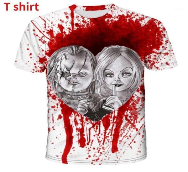 Men039s camisetas 3d impresión Bride of Chucky Causal Fashion Men Women Hip Hoptshirt Plus Size S7XL Harajuku THISHS4501108